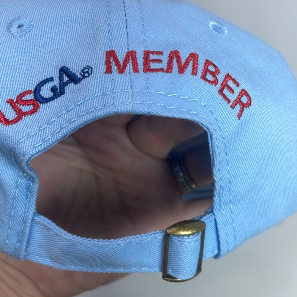NWOT USGA MEMBER U.S. Open 2019 Pebble Beach Baseball Cap Hat Adjustable Blue - Picture 3 of 7